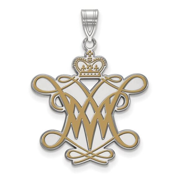 Sterling Silver William and Mary XL Enamel Pendant